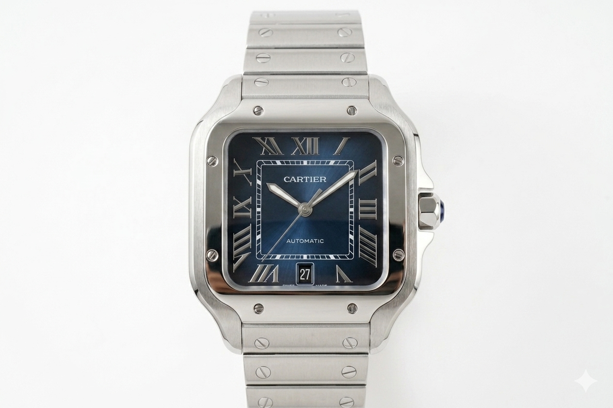 Cartier Santos Large Blue Dial