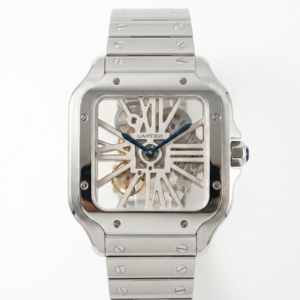 Cartier Santos Skeleton Silver