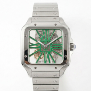Cartier Santos Skeleton Green