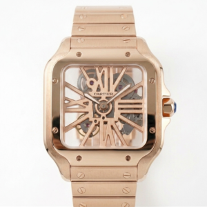 Cartier Santos Skeleton Rose Gold