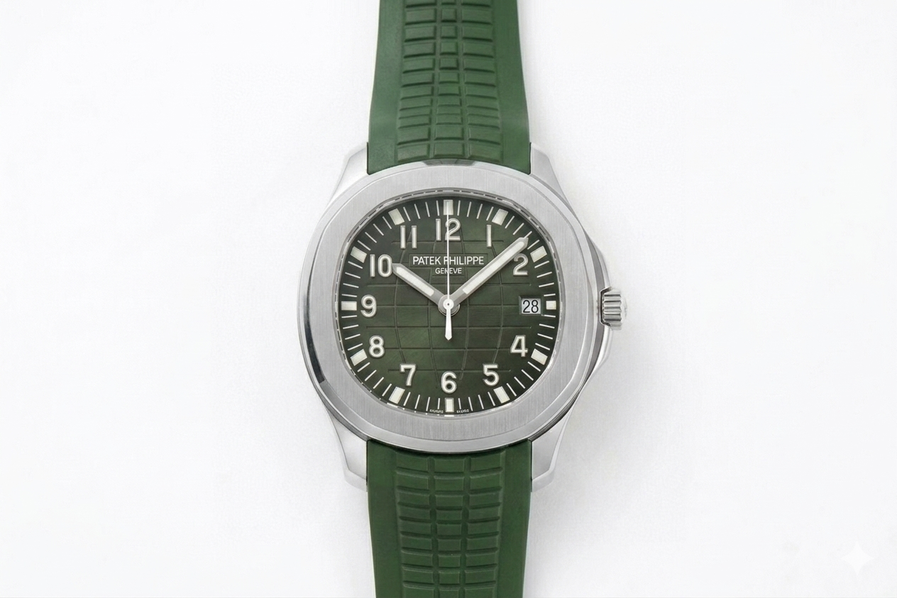 Patek Philippe Aquanaut 5168G Green Dial Rubber Strap
