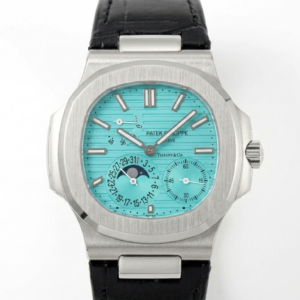 Patek Philippe Nautilus 5712R Tiffany Blue Dial Leather Strap