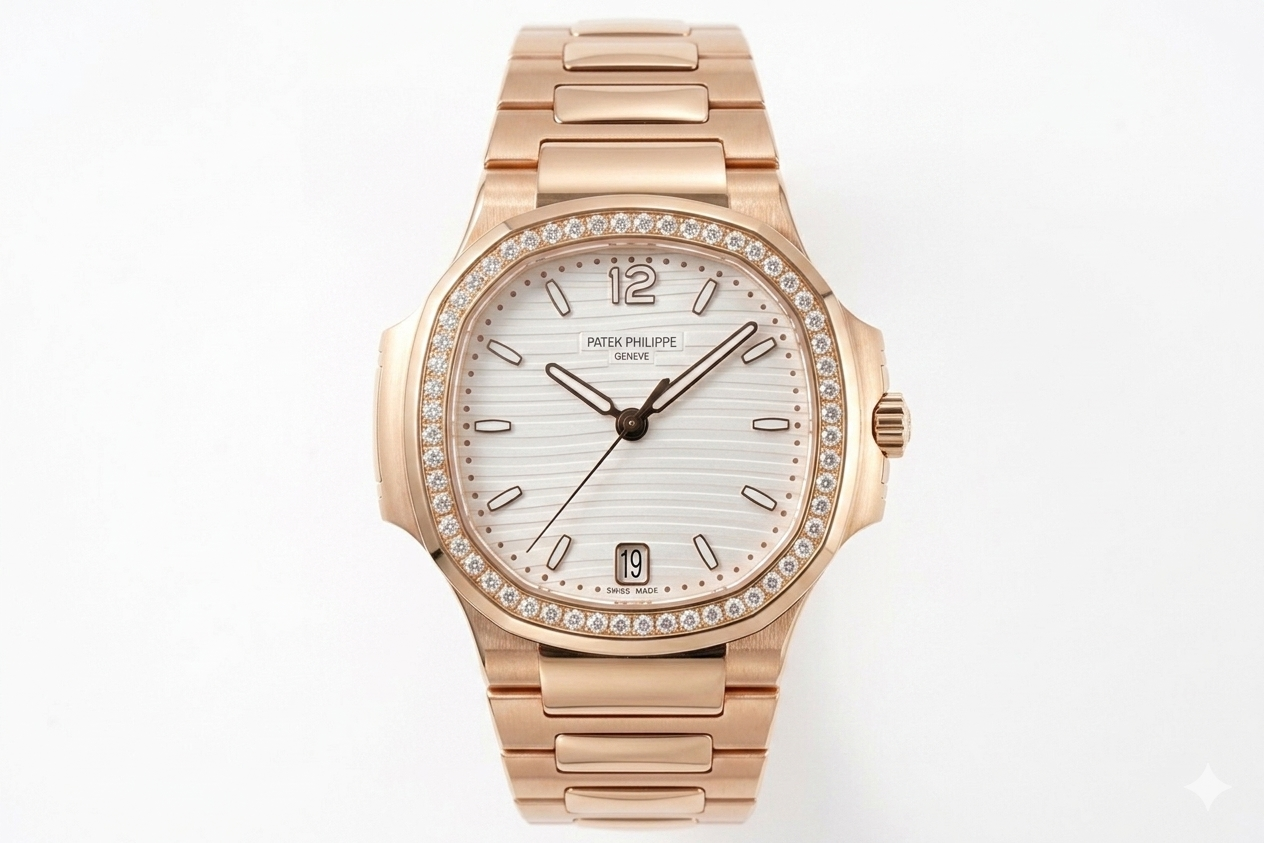 Patek Philippe Nautilus 7118 Rose Gold Diamond Bezel