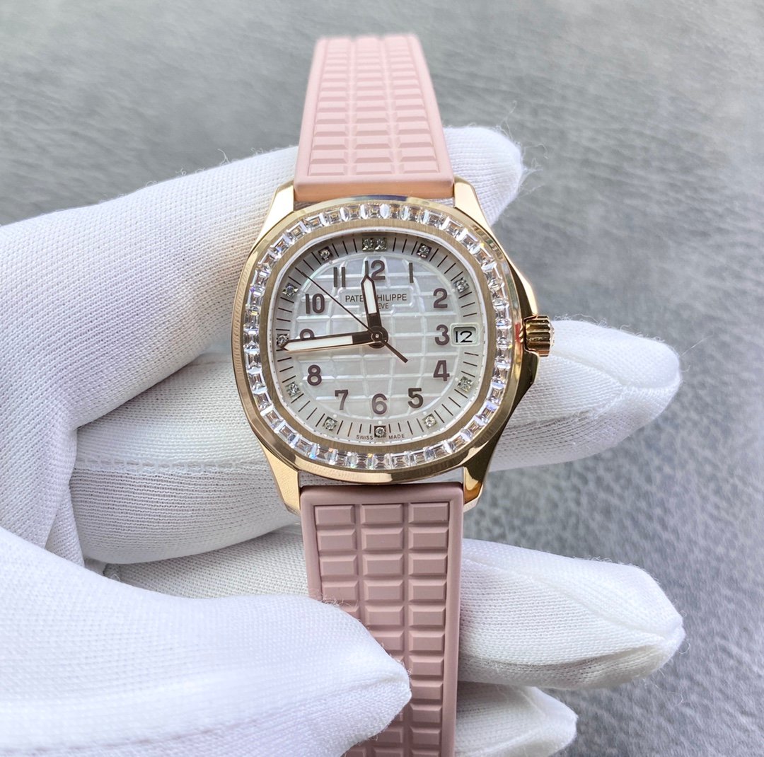 Patek Philippe Aquanaut 5067A “Pink” Diamond Bezel Rubber Strap - Image 9