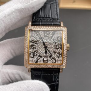 Franck Muller Long Island 6000H Rose Gold Full Diamond