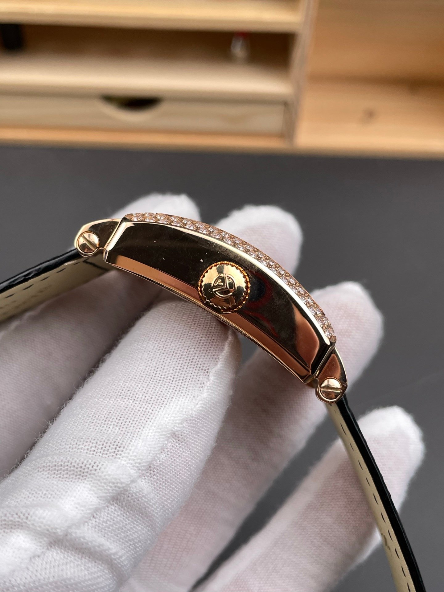Franck Muller Long Island 6000H Rose Gold Full Diamond - Image 6