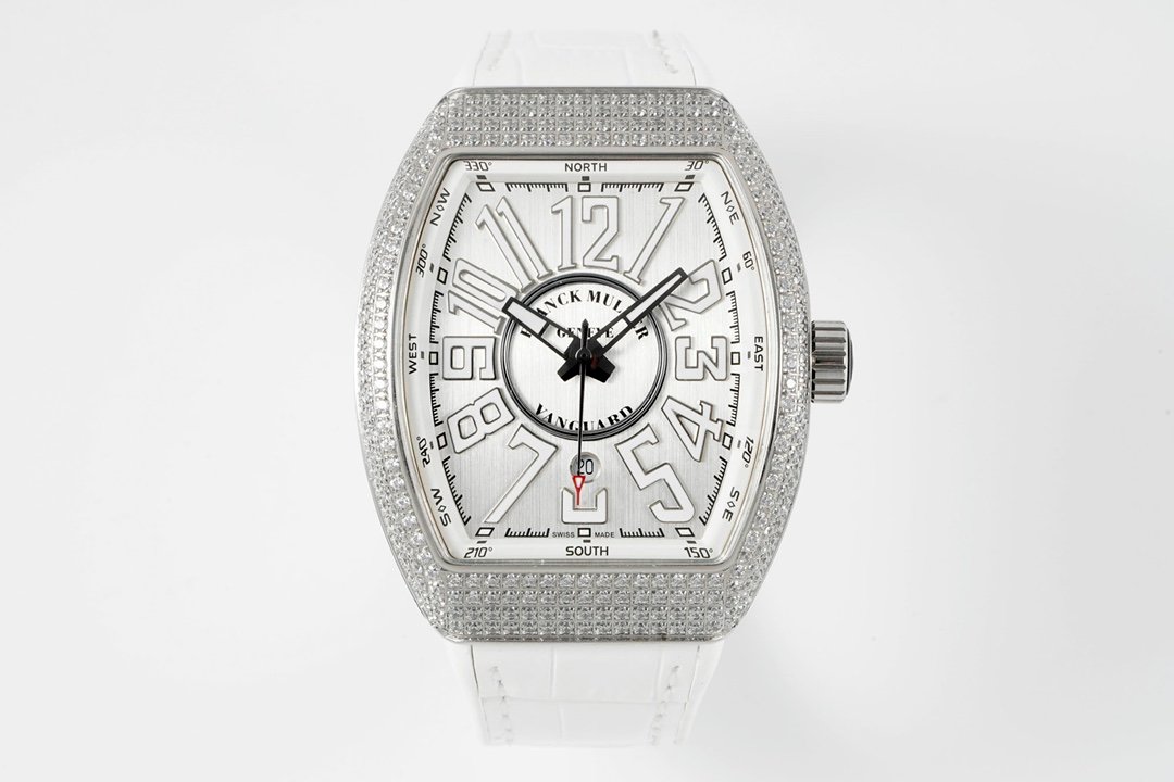 Franck Muller Vanguard V45 SC DT DCD YACHTING – White Diamond Dial