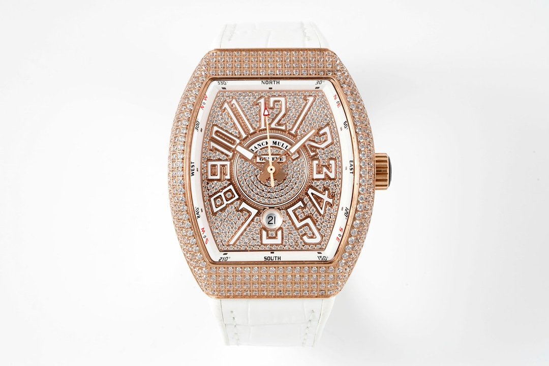 Franck Muller Vanguard V45 SC DT DCD YACHTING – Rose Gold Full Diamond
