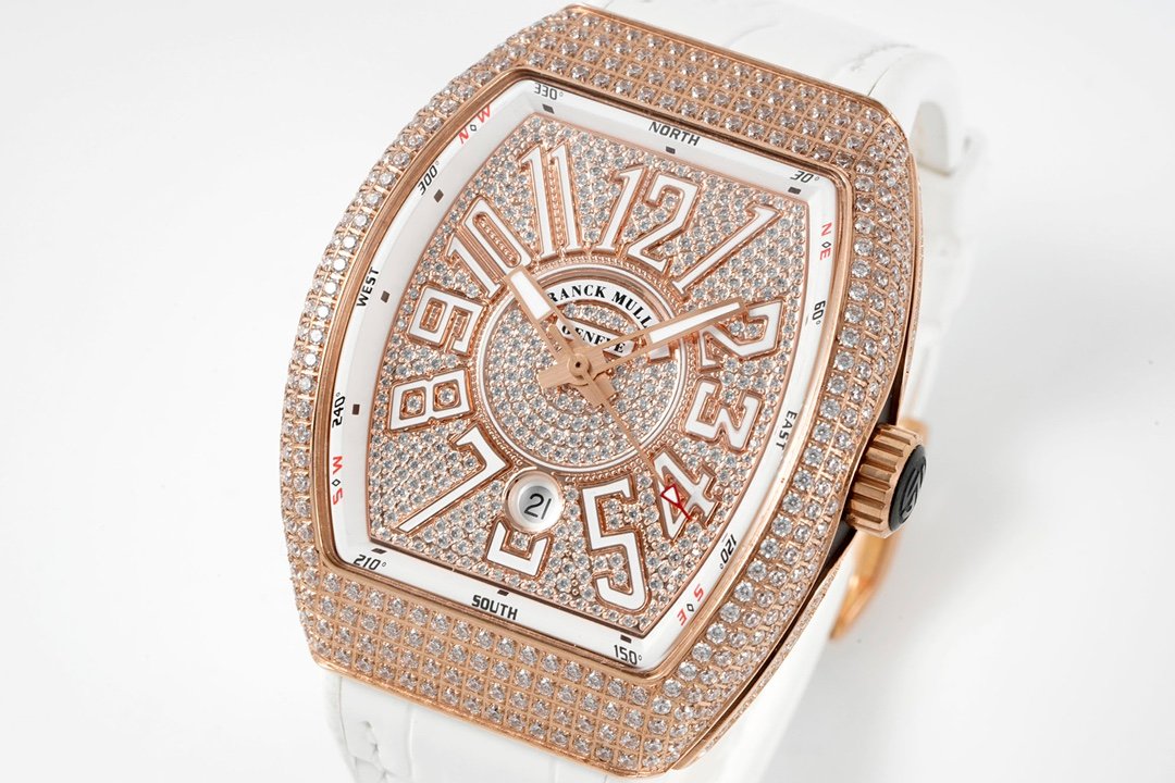 Franck Muller Vanguard V45 SC DT DCD YACHTING – Rose Gold Full Diamond - Image 2