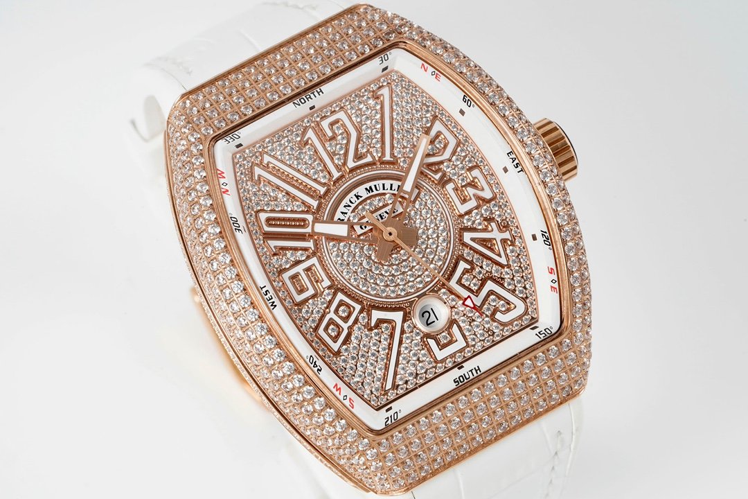 Franck Muller Vanguard V45 SC DT DCD YACHTING – Rose Gold Full Diamond - Image 3