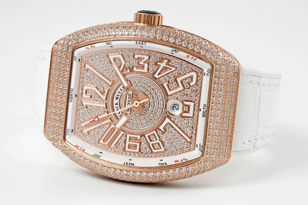 Franck Muller Vanguard V45 SC DT DCD YACHTING – Rose Gold Full Diamond - Image 5