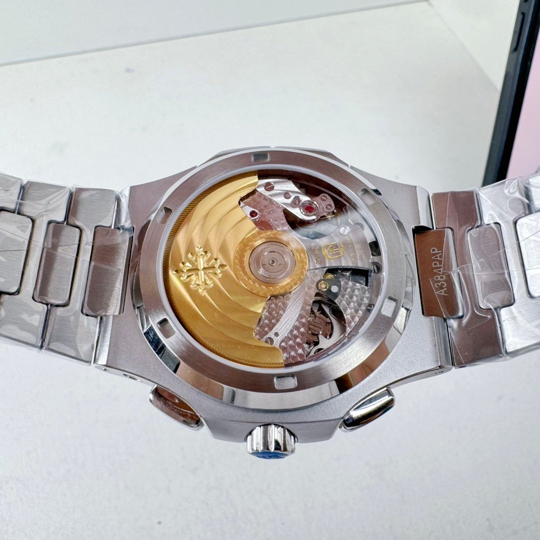 P1F Patek Philippe Nautilus 5990/1A Travel Time Chronograph Blue Dial - Image 4
