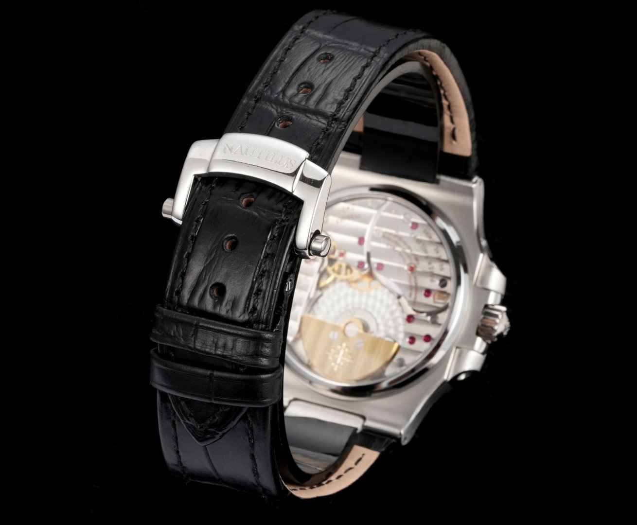 Patek Philippe Nautilus 5712R Tiffany Blue Dial Leather Strap - Image 3