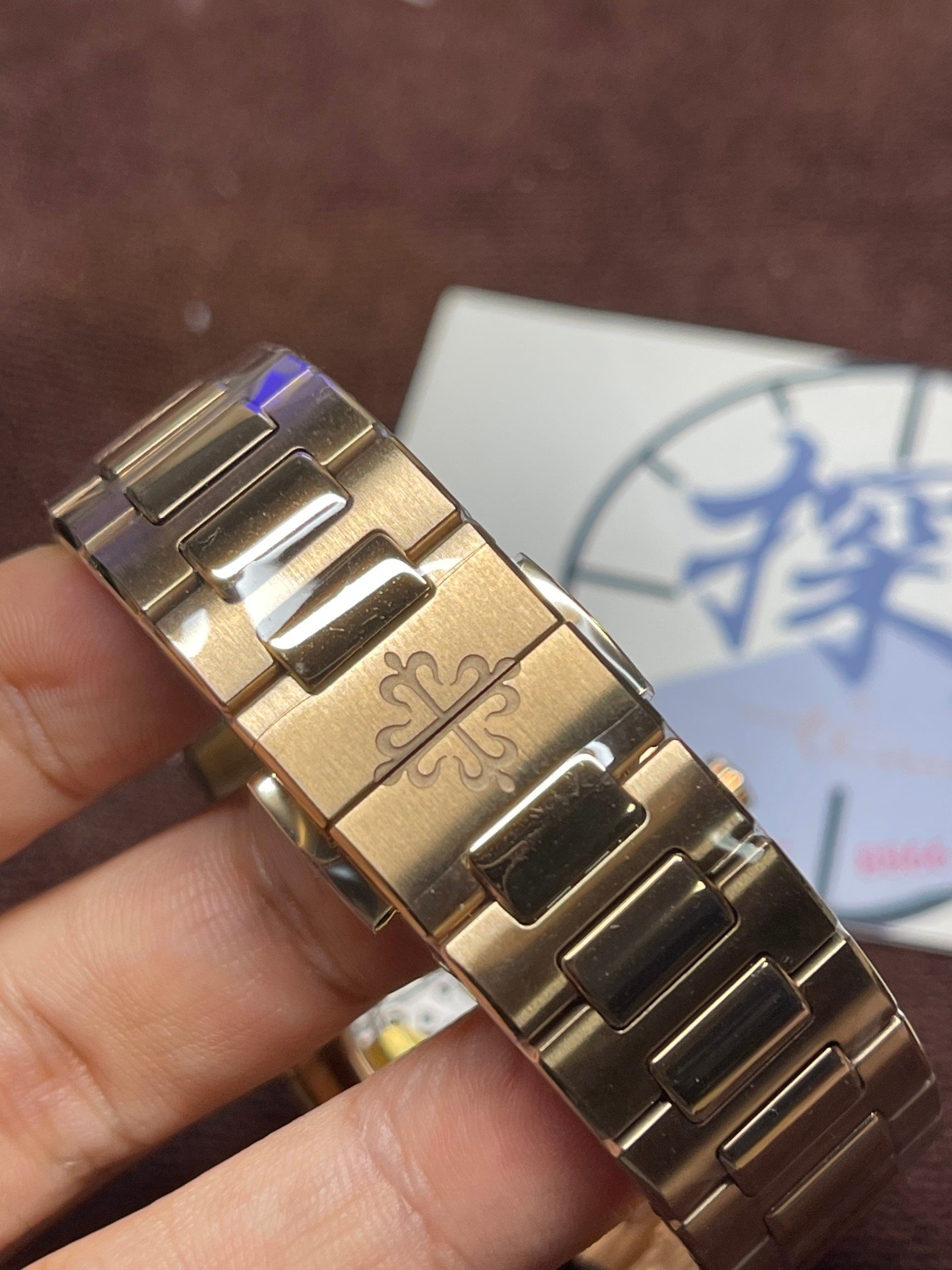 Patek Philippe Nautilus 7118 Rose Gold Diamond Bezel - Image 6